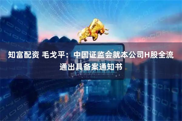 知富配资 毛戈平：中国证监会就本公司H股全流通出具备案通知书